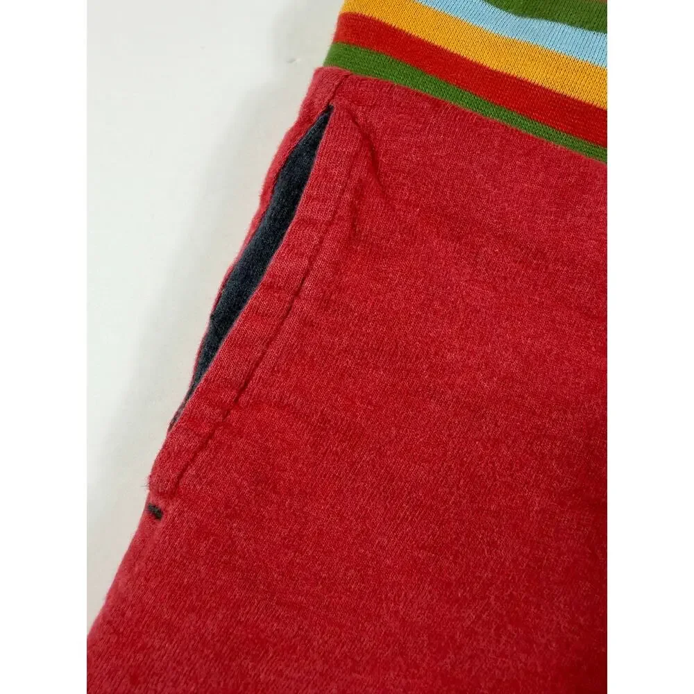 Little Green Radicals Organic Cotton Sweat Shorts Red Rainbow Size 6–7 Years